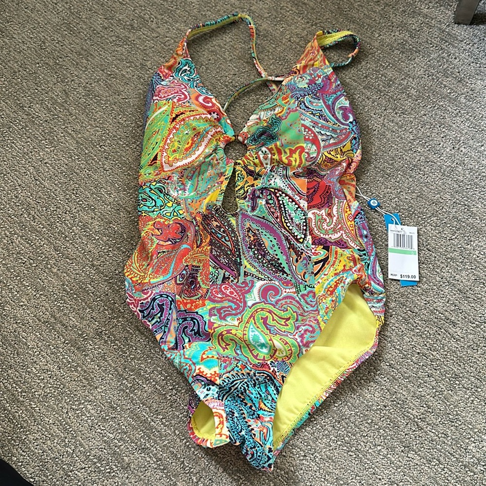 Bleu Rod Beattie Women paisley X Back Mio Ring Me Up‎ One Piece Swimsuit